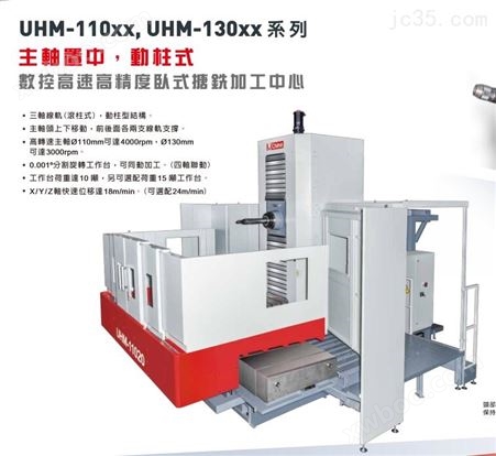 UHM-W數控高速高精度臥式鏜銑加工中心